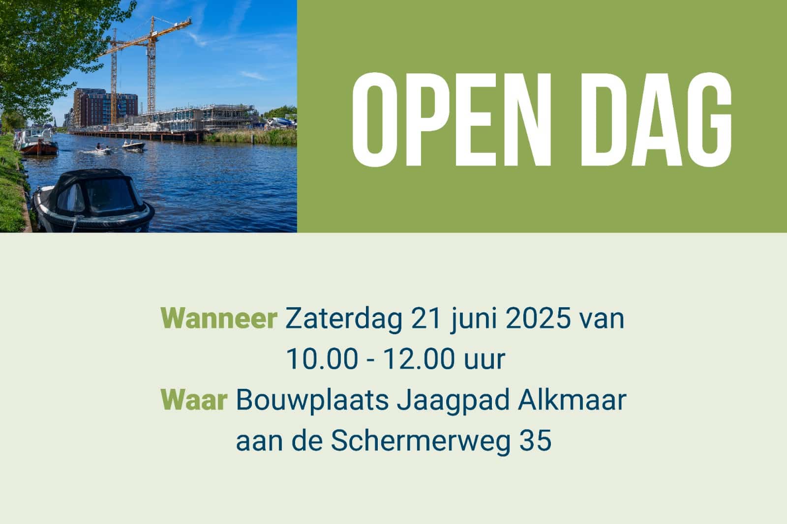 afbeelding met open dag informaite